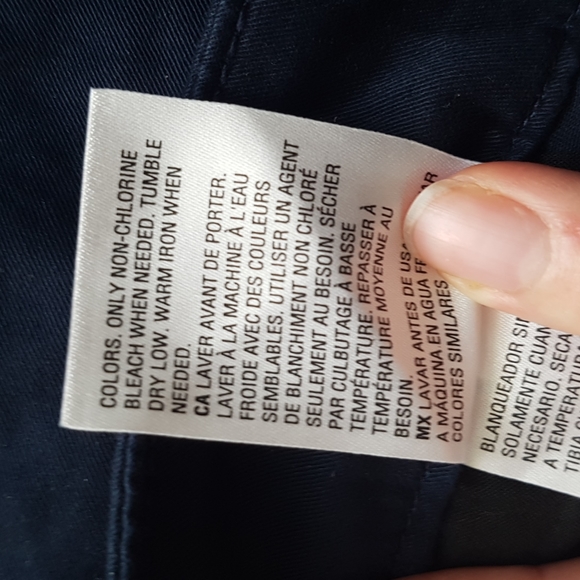 Style & Co Navy Cotton Blend Crop Pants with Pockets Size 14P - Picture 5 of 16